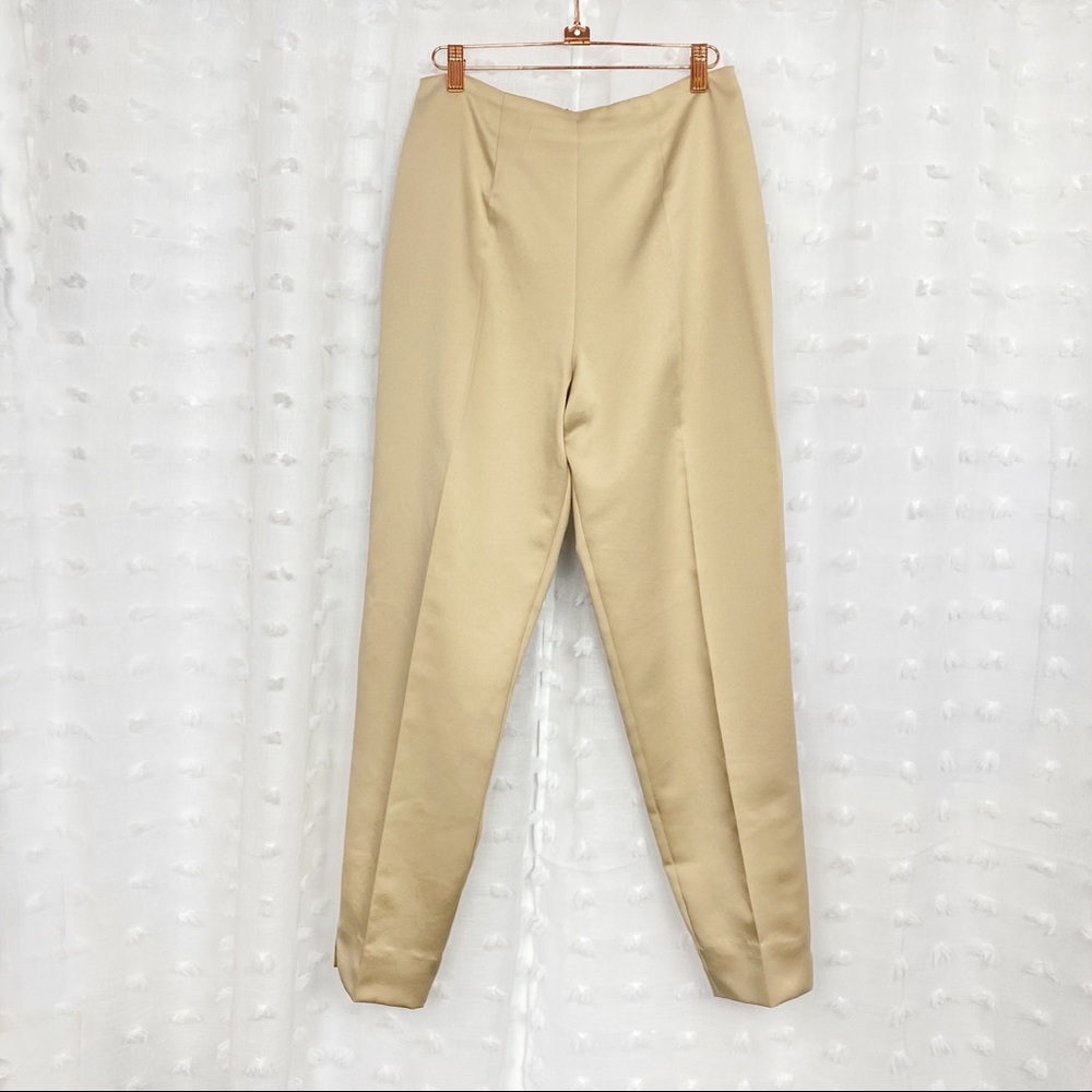 Vintage 90s Cache tan high waisted flat front pants